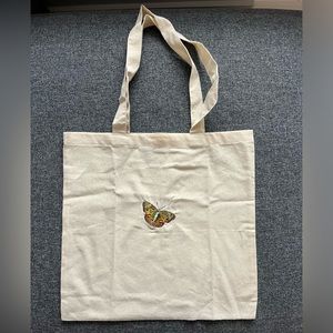 Embroidered Moth Tote Bag